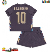 Camisa de Futebol Inglaterra Jude Bellingham #10 Equipamento Secundário Infantil Europeu 2024 Manga Curta (+ Calças curtas)